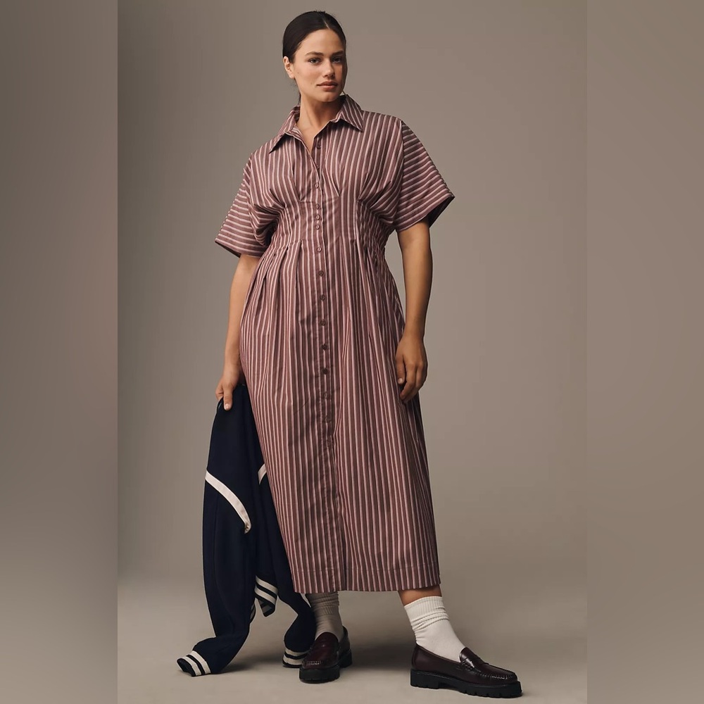 Anthropologie The Tobie Shirt Dress by Exquise